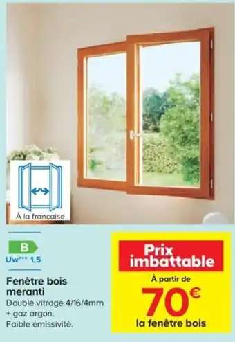 Castorama Fenêtre bois meranti offre