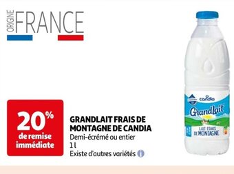 Auchan GRANDLAIT FRAIS DE MONTAGNE DE CANDIA offre