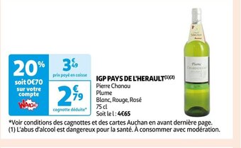 Auchan IGP PAYS DE L'HERAULT offre