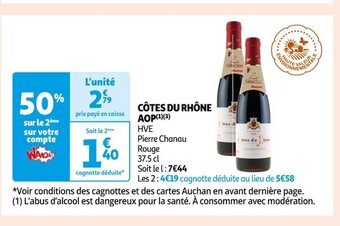 Auchan CÔTES DU RHÔNE AOP offre