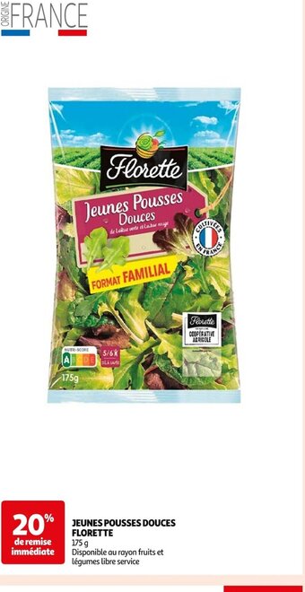 Auchan JEUNES POUSSES DOUCES FLORETTE offre