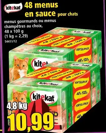 Norma 48 Menus En Sauce Pour Chats offre
