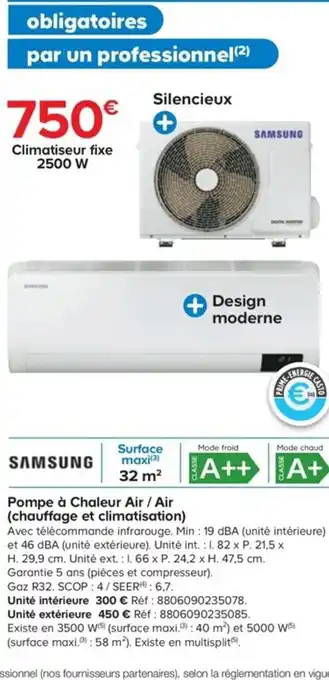Pompe Ă Chaleur Air/Air (chauffage et climatisation)