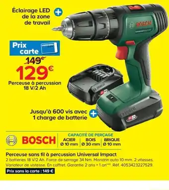 Castorama Perceuse sans fil à percussion Universal Impact offre