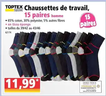 Norma Chaussettes De Travail, 15 Paires Homme offre