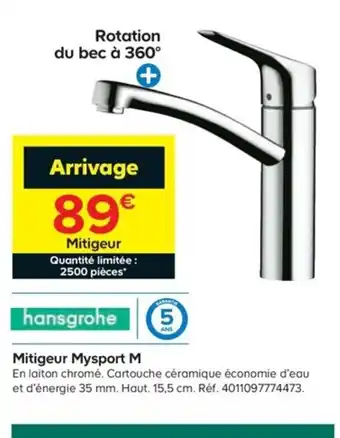 Castorama Mitigeur Mysport M offre