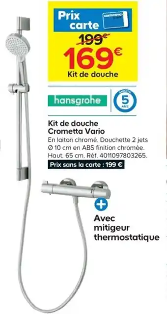 Castorama Kit de douche Crometta Vario offre