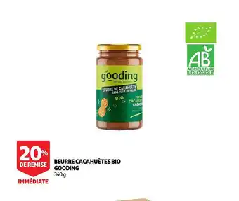 Auchan Direct Beurre Cacahuètes Bio Gooding offre