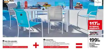 Carrefour Table Tello Extensible, Fauteuil Tello offre