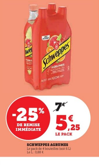 Super U SCHWEPPES AGRUMES offre