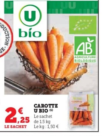 Super U CAROTTE U BIO offre