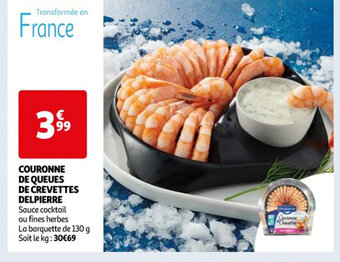 Auchan COURONNE DE QUEUES DE CREVETTES DELPIERRE offre