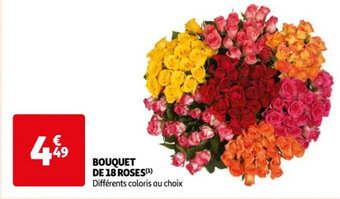 Auchan BOUQUET DE 18 ROSES offre