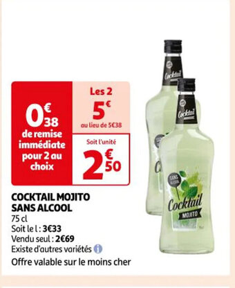 Auchan COCKTAIL MOJITO SANS ALCOOL offre