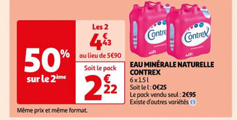 Auchan EAU MINÉRALE NATURELLE CONTREX offre