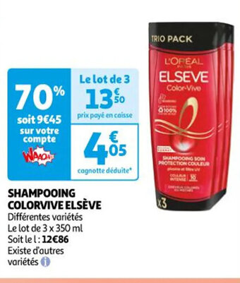 Auchan SHAMPOOING COLORVIVE ELSÈVE offre