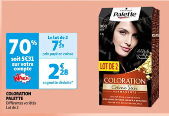 Auchan COLORATION PALETTE offre