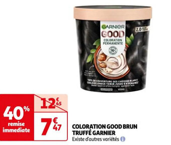 Auchan COLORATION GOOD BRUN TRUFFÉ GARNIER offre