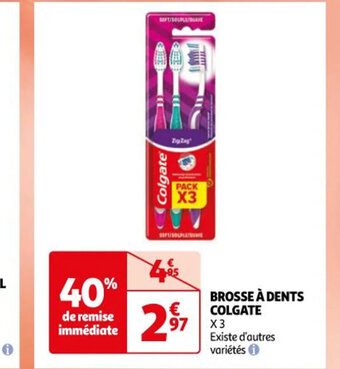 Auchan BROSSE À DENTS COLGATE X3 offre