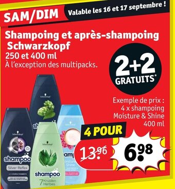 Kruidvat Shampoing et après-shampoing Schwarzkopf offre