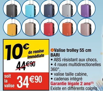 Valise trolley 55 cm BARI