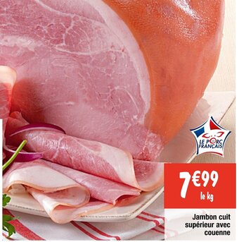 Migros Jambon cuit supérieur avec couenne offre