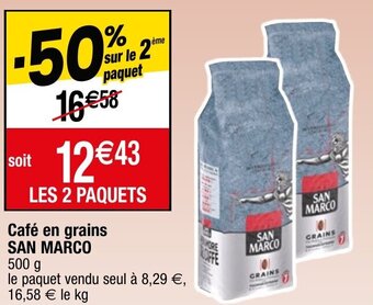 Migros Café en grains SAN MARCO offre