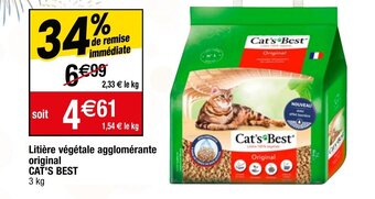 LitiÚre végétale agglomérante original CAT'S BEST
