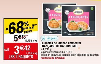 Feuilletés de jambon emmental FRANÇAISE DE GASTONOMIE