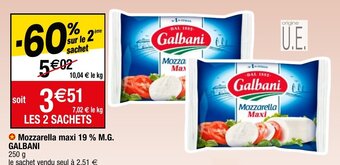 Migros Mozzarella maxi 19 % M.G. GALBANI offre