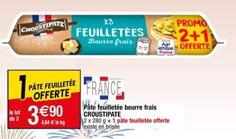Pâte feuilletée beurre frais CROUSTIPATE