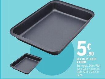 E.Leclerc SET DE 2 PLATS A FOUR offre