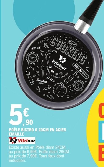 E.Leclerc POÊLE BISTRO Ø 20CM EN ACIER EMAILLE offre