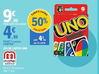 E.Leclerc JEU DE CARTES UNO offre