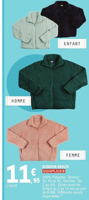 E.Leclerc BLOUSON ADULTE offre