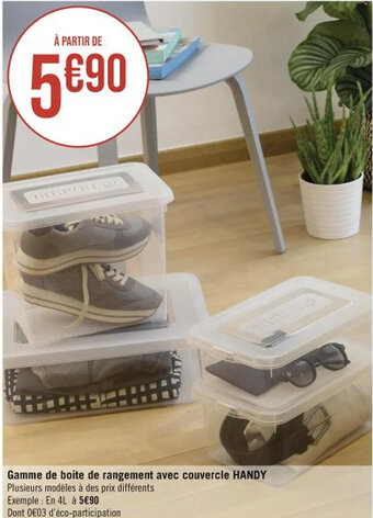 Gamme de boite de rangement avec couvercle HANDY
