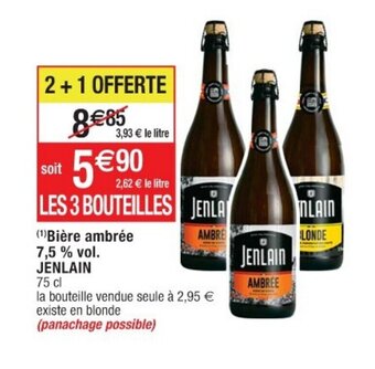 Cora Bière ambrée 7,5% vol. JENLAIN offre