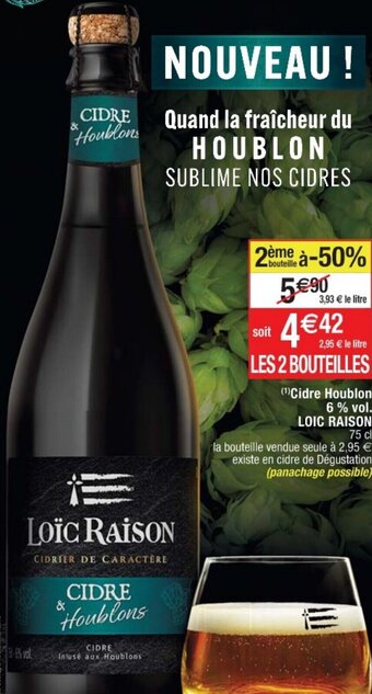 Cora x Carrefour Cidre Houblon 6 % vol. LOIC RAISON offre