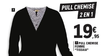 E.Leclerc PULL CHEMISE FEMME "TISSAIA" offre