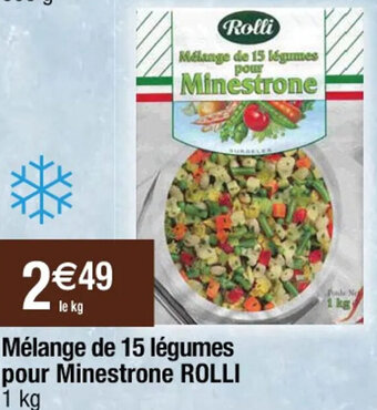 Cora x Carrefour Mélange de 15 légumes pour Minestrone ROLLI offre