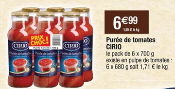 Cora x Carrefour Purée de tomates CIRIO offre