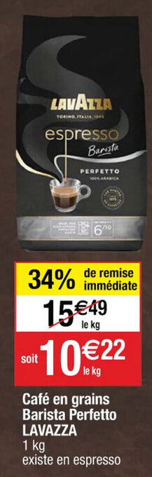 Café en grains Barista Perfetto LAVAZZA