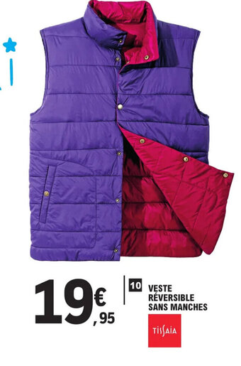 E.Leclerc VESTE RÉVERSIBLE SANS MANCHES offre