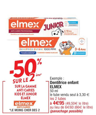 Cora x Carrefour Dentifrice enfant ELMEX offre