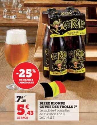 Super U BIERE BLONDE CUVEE DES TROLLS 7° offre