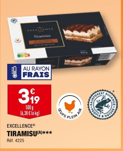 Promo Excellence tiramisu chez ALDI