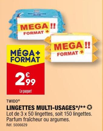 ALDI Twido lingettes multi-usages offre