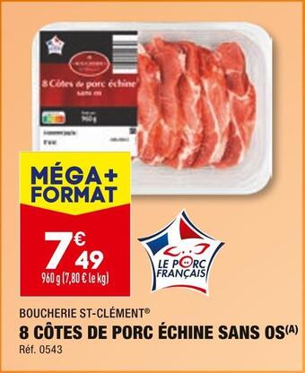 ALDI Boucherie st-clément 8 côtes de porc échine sans os offre