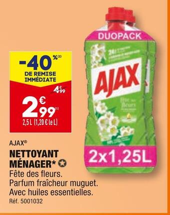 ALDI Ajax nettoyant ménager offre