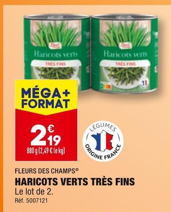 ALDI Fleurs des champs haricots verts très fins offre